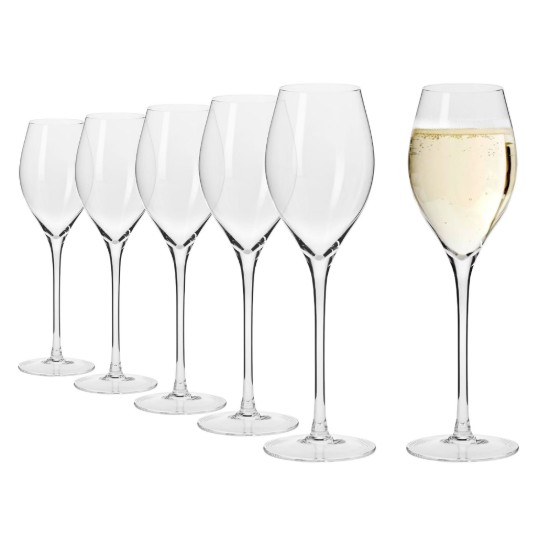 6 darabos Prosecco pohárkészlet, kristályüveg, 300 ml, "Harmony" - Krosno