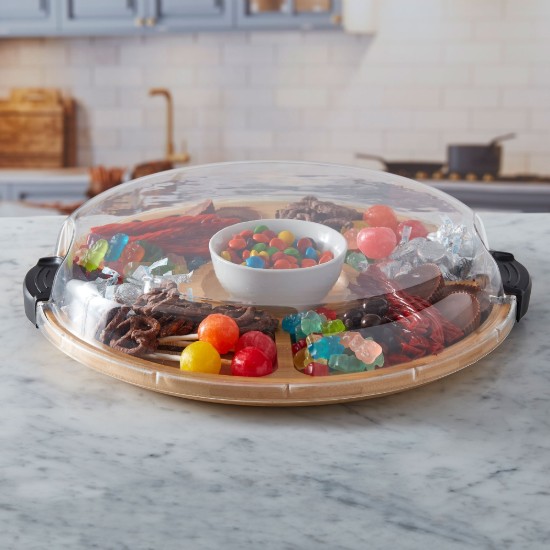 Tálaló fedővel, bambusz, 35,5cm - Farberware