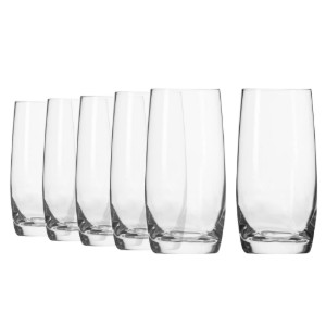 6 részes "long drinks" pohárkészlet, üvegből, 350ml, "Blended" - Krosno