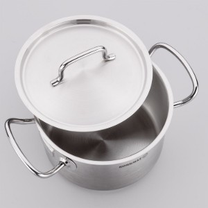 Rozsdamentes acél főzőedény, fedővel, 33 cm/33,5 l, "Proline Gastro" - Korkmaz