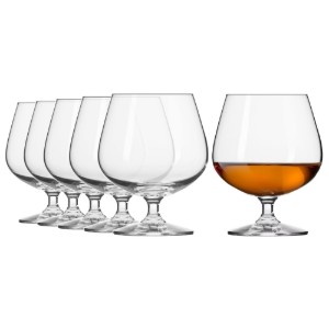6 db-os konyakos pohár készlet, kristályüveg, 480ml, "Balance" - Krosno