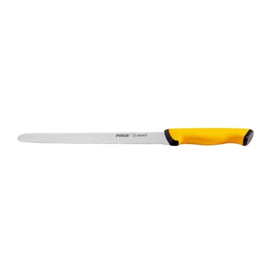 Kenyérvágó kés, 22,5 cm, "Duo", sárga - Pirge