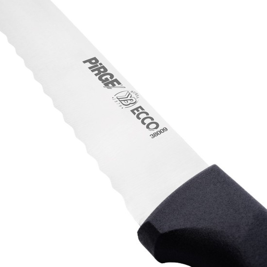 Kenyérvágó kés, 22,5 cm, "Ecco", fekete - Pirge