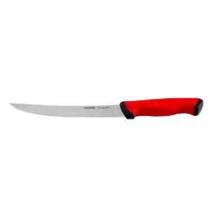 Mészáros kés, ívelt penge, 21 cm, "Duo", piros - Pirge