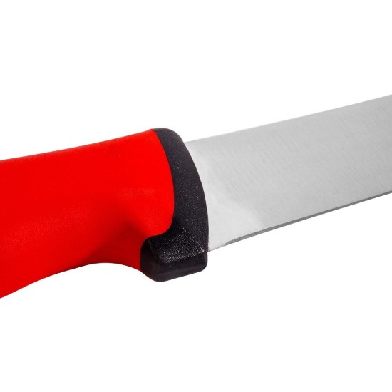 Mészáros kés, ívelt penge, 21 cm, "Duo", piros - Pirge