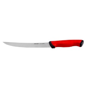 Mészáros kés, hajlított penge, 26 cm, "Duo", piros - Pirge