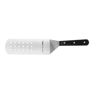 Perforált spatula, rozsdamentes acél, 26 cm, "Creme", fekete - Pirge