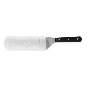 Perforált spatula, rozsdamentes acél, 26 cm, "Creme", fekete - Pirge