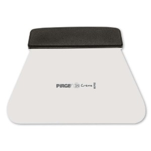 Tésztakaparó, rozsdamentes acél, 19 cm, "Creme", fekete - Pirge