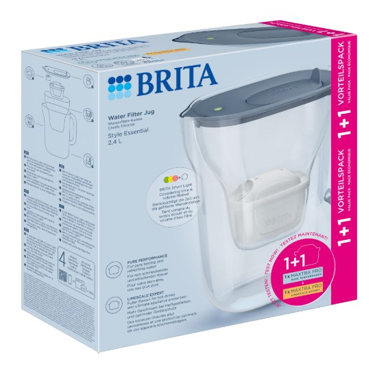 BRITA Style vízszűrő kancsó 2,4 l + 2 Maxtra Pro szűrő (Stone Blue)
