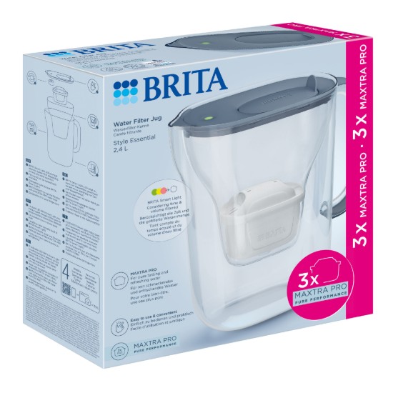 BRITA Style kezdőcsomag 2,4 l + 3 Maxtra Pro szűrő (Stone Blue)
