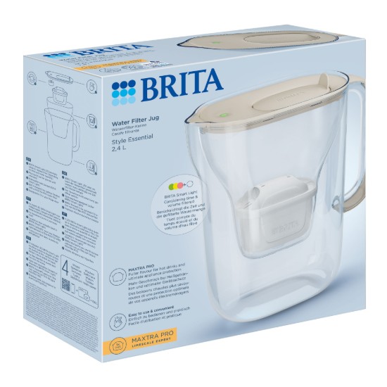 BRITA Style Essential szűrőkancsó 2,4 L Maxtra Pro Limecale Expert (Homok)