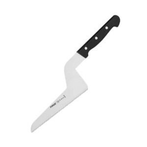 Cukrászkés, fogazott penge, 22 cm, "Creme", fekete - Pirge