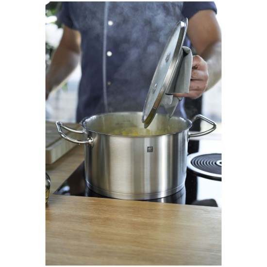 Rozsdamentes acél főzőedény, fedővel, 20 cm/3,5 l, "ZWILLING Pro" - Zwilling