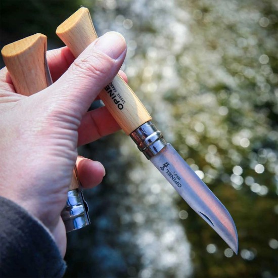 N°07 zsebkés, rozsdamentes acél, 8 cm, "Tradition Inox" - Opinel