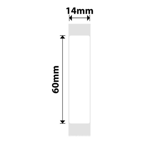 N1 címke matrica tekercs, 14x60mm, 110 db/tekercs, Fehér - NIIMBOT