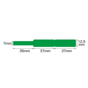 Kábelcímke tekercs, 12,5x74+35mm, 65 db/tekercs, Zöld - NIIMBOT