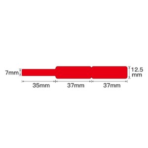 Kábelcímke tekercs, 12,5x74+35mm, 65 db/tekercs, Piros - NIIMBOT