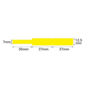 Kábelcímke tekercs, 12,5x74+35mm, 65 db/tekercs, Sárga - NIIMBOT