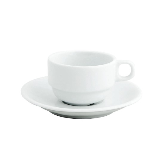 Espresso csésze csészealjjal, porcelán, 85 ml, "Alumilite Bella" - Porland