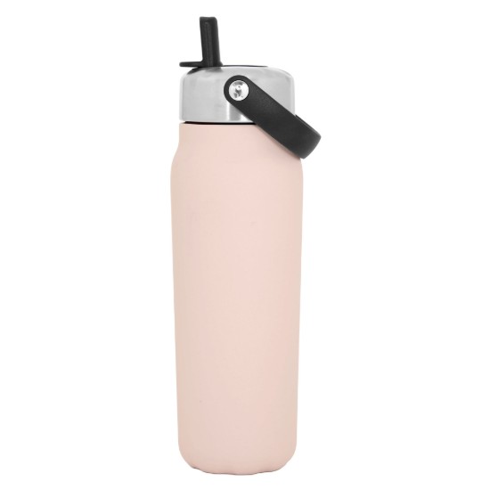 Termosz palack italokhoz, rozsdamentes acél, 700 ml, "Explorer Flip Straw", Himalayan Salt - S'well