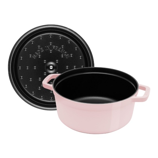 Cocotte főzőedény, öntöttvas, 24cm/3.7L, Sorbet Rose - Staub