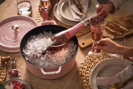 Cocotte főzőedény, öntöttvas, 24cm/3.7L, Sorbet Rose - Staub