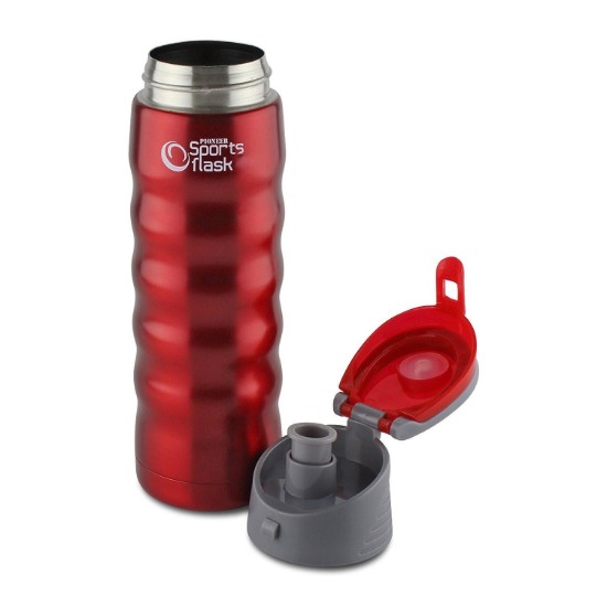Hőszigetelt termosz, 350 ml, "Pioneer", metálpiros - Grunwerg