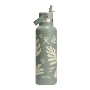 Hőszigetelt palack, rozsdamentes acél, 620ml, "Standard Straw", Botanical Bliss - Hydro Flask