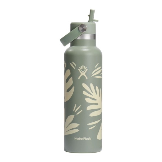 Hőszigetelt palack, rozsdamentes acél, 620ml, "Standard Straw", Botanical Bliss - Hydro Flask