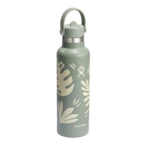 Hőszigetelt palack, rozsdamentes acél, 620ml, "Standard Straw", Botanical Bliss - Hydro Flask
