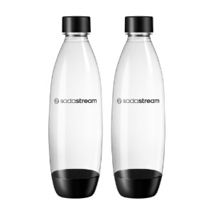 2 db "Fuse" szénsavas palack készlet, műanyag, 1L, fekete - SodaStream