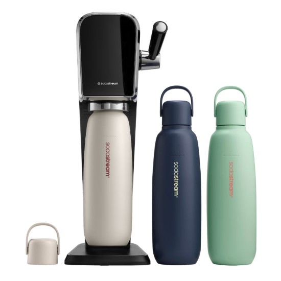 "Fizz&Go Cool" termosz, rozsdamentes acél, 0,9L, homokszínű - SodaStream