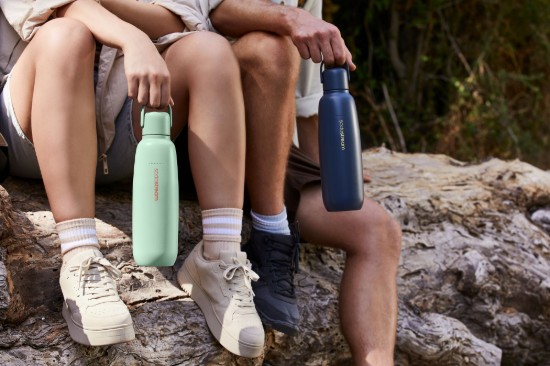 "Fizz&Go Cool" termosz, rozsdamentes acél, 0,9L, Storm - SodaStream