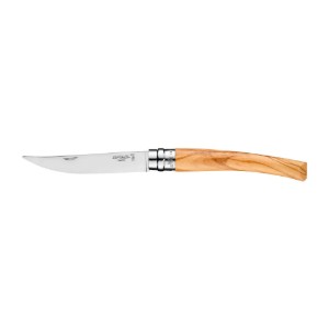 10-es számú zsebkés, tokban, rozsdamentes acél, 10 cm, "Effilé", Olive - Opinel