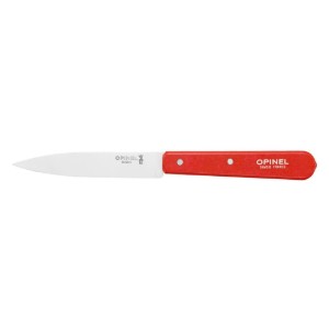Hámozó kés N°112, rozsdamentes acél, 10 cm, "Les Essentiels", piros - Opinel