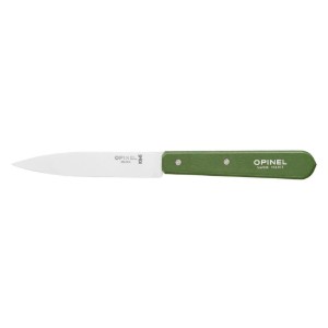 Hámozó kés N°112, rozsdamentes acél, 10 cm, "Les Essentiels", Zöld - Opinel