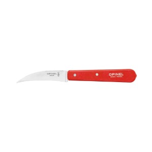 Hámozó kés N°114, rozsdamentes acél, 7 cm, "Les Essentiels", Piros - Opinel