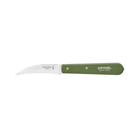 Hámozó kés N°114, rozsdamentes acél, 7 cm, "Les Essentiels", Zöld - Opinel