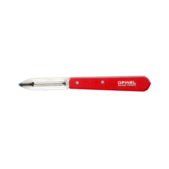 Gyümölcs- és zöldséghámozó N°115, rozsdamentes acél, 6 cm, "Les Essentiels", piros - Opinel