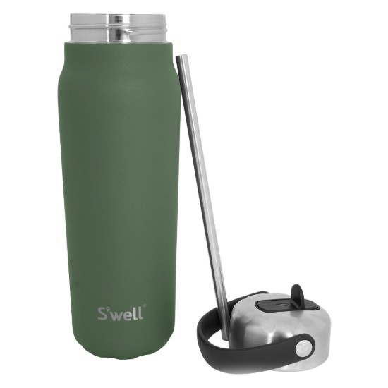 Termosz italos flakon, rozsdamentes acél, 700 ml, "Explorer Flip Straw", Jasper - S'well