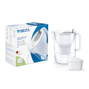 BRITA - Style vízszűrő kancsó  + 1db PP Maxtra Pro szűrő patron, 3,6 L (szürke)