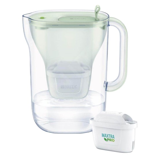 BRITA - Style Eco vízszűrő kancsó,  2.4 L + 1 db Maxtra PRO szűrő patron (púderzöld)
