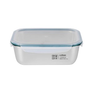 Téglalap alakú ételtároló edény, rozsdamentes acél, 2800ml, "Simple" - Cuitisan