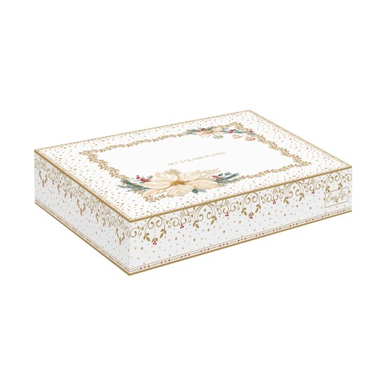 2 db-os üvegtányér készlet, 18cm/21cm, "White Elegance" - Nuova R2S