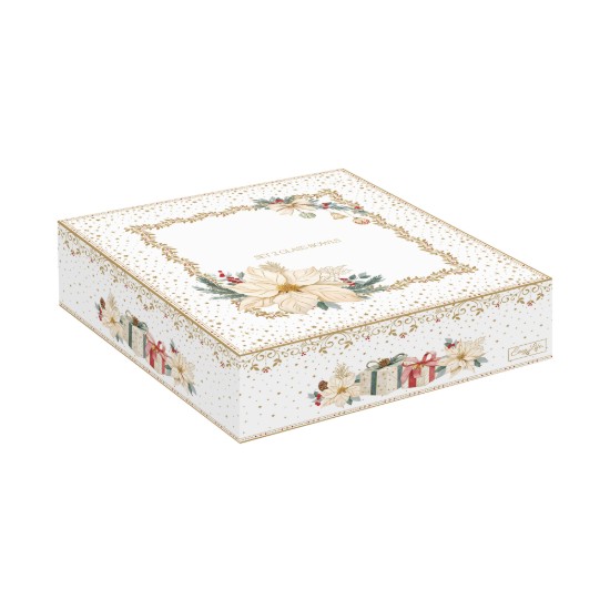 2 db-os üvegtál szett, 16cm/21cm, "White Elegance" - Nuova R2S