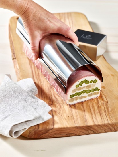 Félkör alakú "Yule" forma, rozsdamentes acél, 30 x 6,5 cm - de Buyer