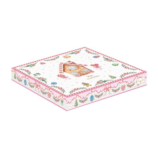 Csillag alakú tál, porcelán, 22,5 x 22,5 cm, "Sweet Christmas" - Nuova R2S