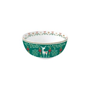 Porcelán tál, 15cm, "Christmas Folk" - Nuova R2S