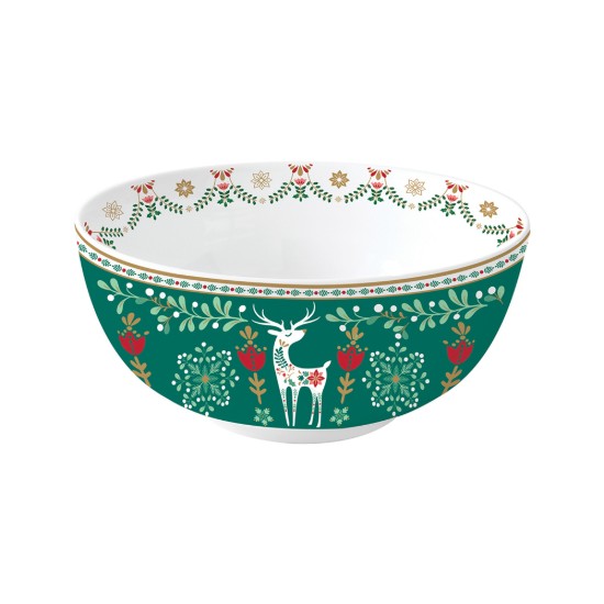 Porcelán tál, 15cm, "Christmas Folk" - Nuova R2S